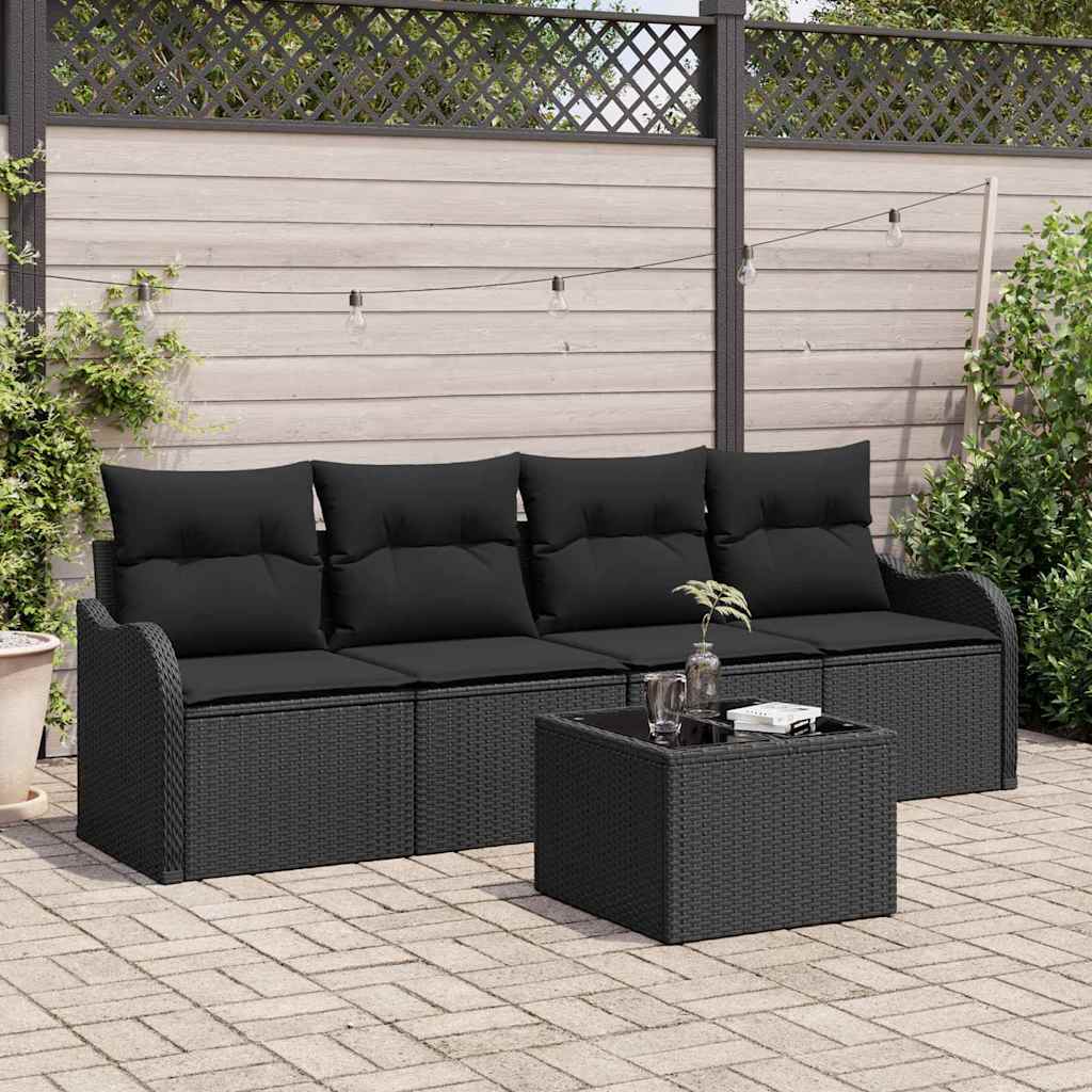Conjunto de sofá de jardín 5 pcs Gris Claro y Gris Oscuro