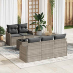 Conjunto de sofá de jardín 6 pcs Gris Claro y Gris Oscuro