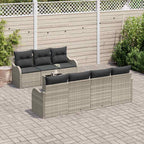 Conjunto de sofá de jardín 8 pcs Gris Claro y Gris Oscuro