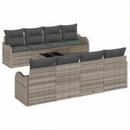 Conjunto de sofá de jardín 9 pcs Gris Claro y Gris Oscuro