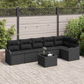 Conjunto de sofá de jardín con cojín 7 pcs Beige Poliratán