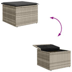 Conjunto de sofá de jardín con cojín 6 pcs Gris claro Poliratán