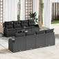 9-piece garden sofa set Beige and grey synthetic rattan
