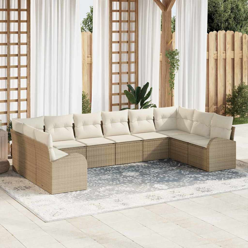 Conjunto de sofá de jardín con cojín 8 pcs gris y azul marino