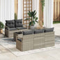 6-piece Beige and Cream Rattan Garden Sofa Set