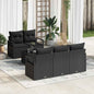 6-piece Beige and Cream Rattan Garden Sofa Set