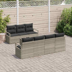 Conjunto de sofá de jardín 8 pcs Gris Claro y Gris Oscuro