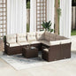 9-piece Light Gray and Dark Gray Synthetic Rattan Sofa Set