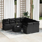 9-piece Light Gray and Dark Gray Synthetic Rattan Sofa Set