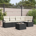 Conjunto de sofás de jardín con cojín 5 pcs Beige y Gris Claro
