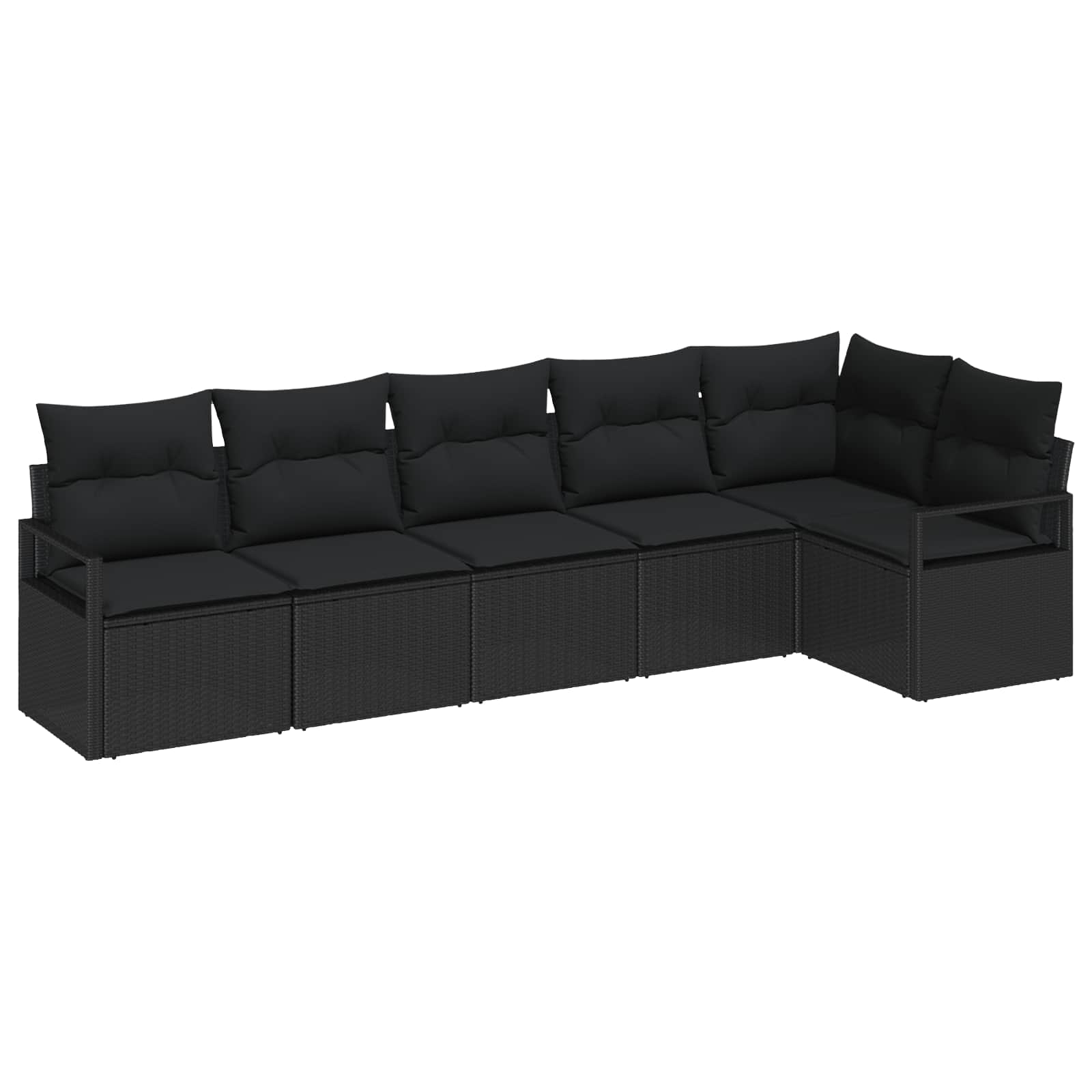 Conjunto de sofás de jardín 6 pcs Beige y ratán sintético