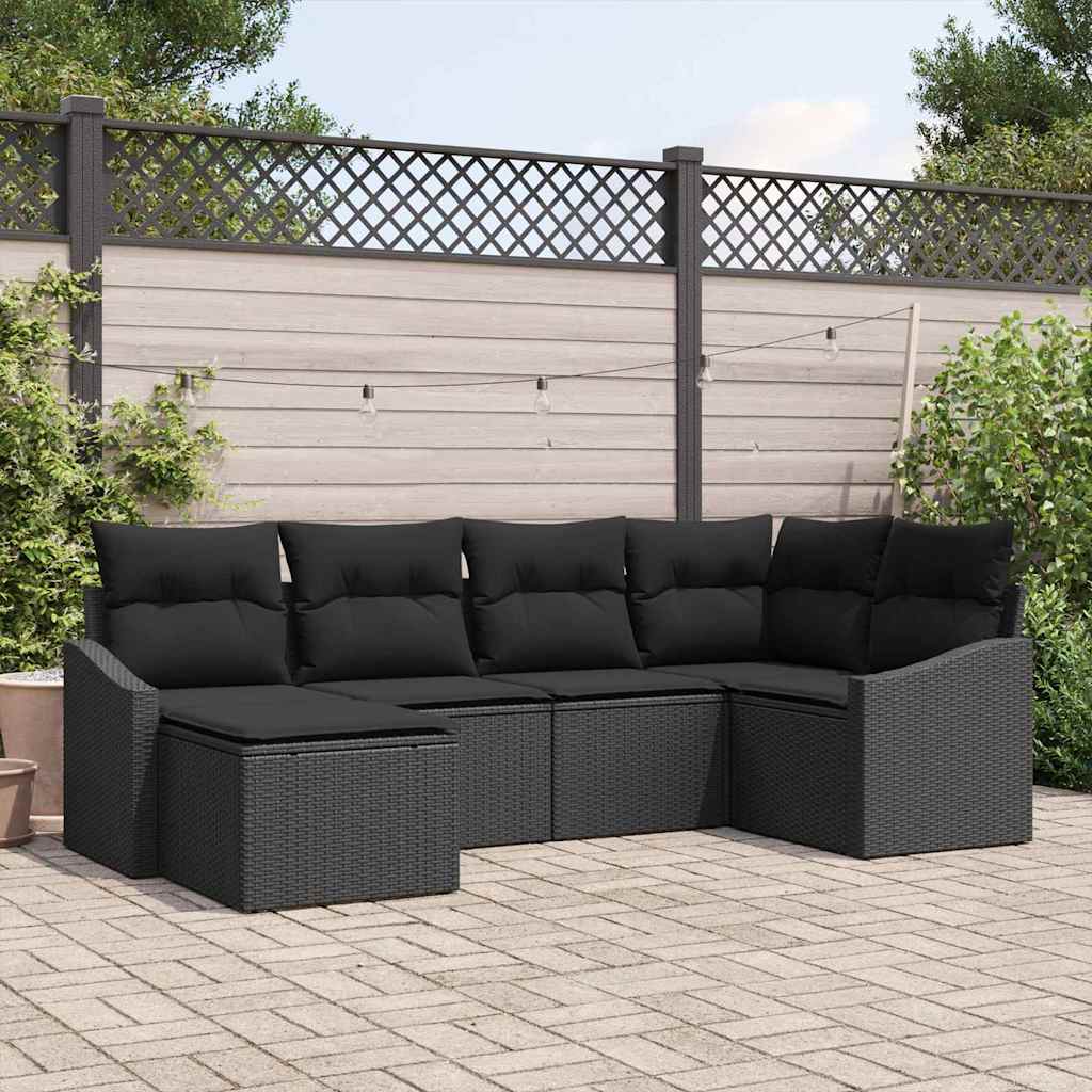 Conjunto de Comedor de Jardín 6 pcs Beige y Gris Claro