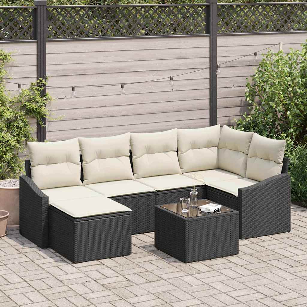 Conjunto de Comedor de Jardín 6 pcs Beige y Gris Claro