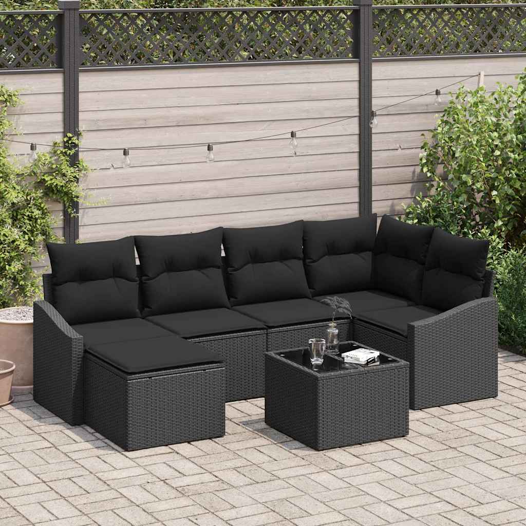 Conjunto de Comedor de Jardín 6 pcs Beige y Gris Claro