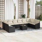 Conjunto de sofás de jardín 10 pcs Beige y Crema