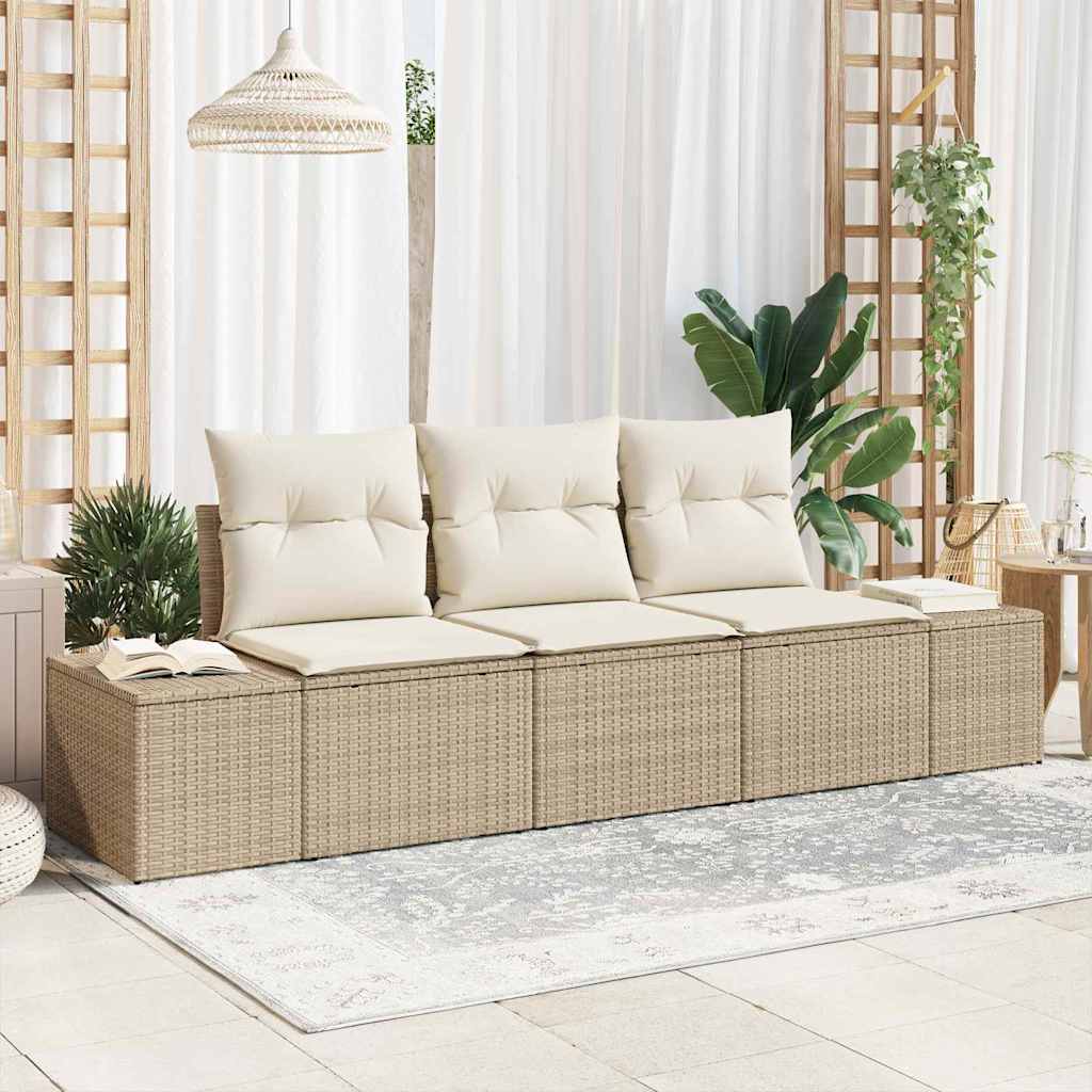 Conjunto de sofás de jardín 11 pcs Negro y azul ratán sintético