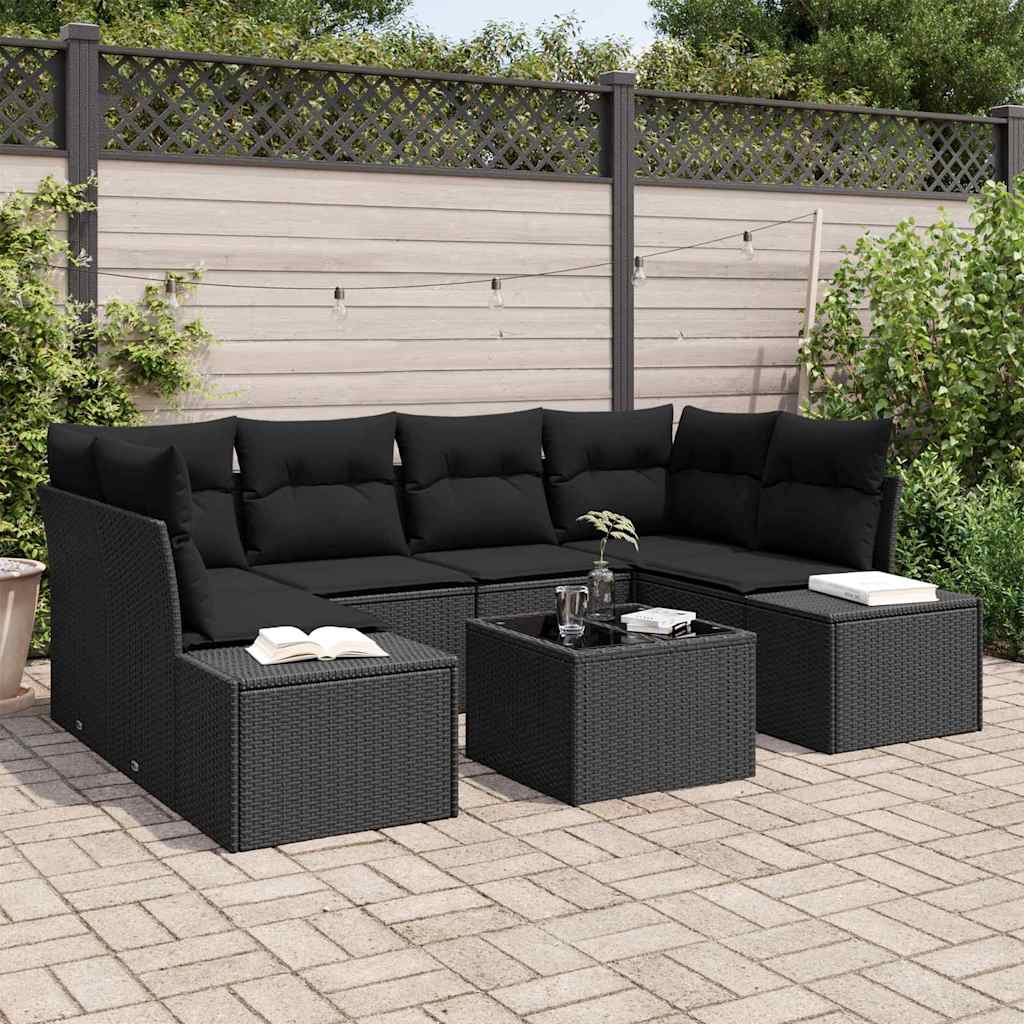 Conjunto de sofá de jardín 6 pcs Beige Poliratán