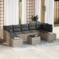 Conjunto de sofá de jardim 8 pcs Bege e Creme vime sintético