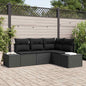 4-Piece Garden Sofa Set Beige and Cream Synthetic Rattan
