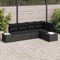 Conjunto de sofás de jardín 5 pcs Beige y Crema ratán sintético