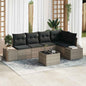 Garden Sofa Set Beige and Cream Synthetic Rattan