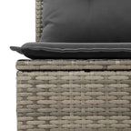Conjunto de sofás de jardín 7 pcs Gris ratán sintético