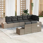 Conjunto de sofás de jardín 7 pcs Beige ratán sintético