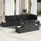 Conjunto de sofás de jardín 7 pcs Beige ratán sintético