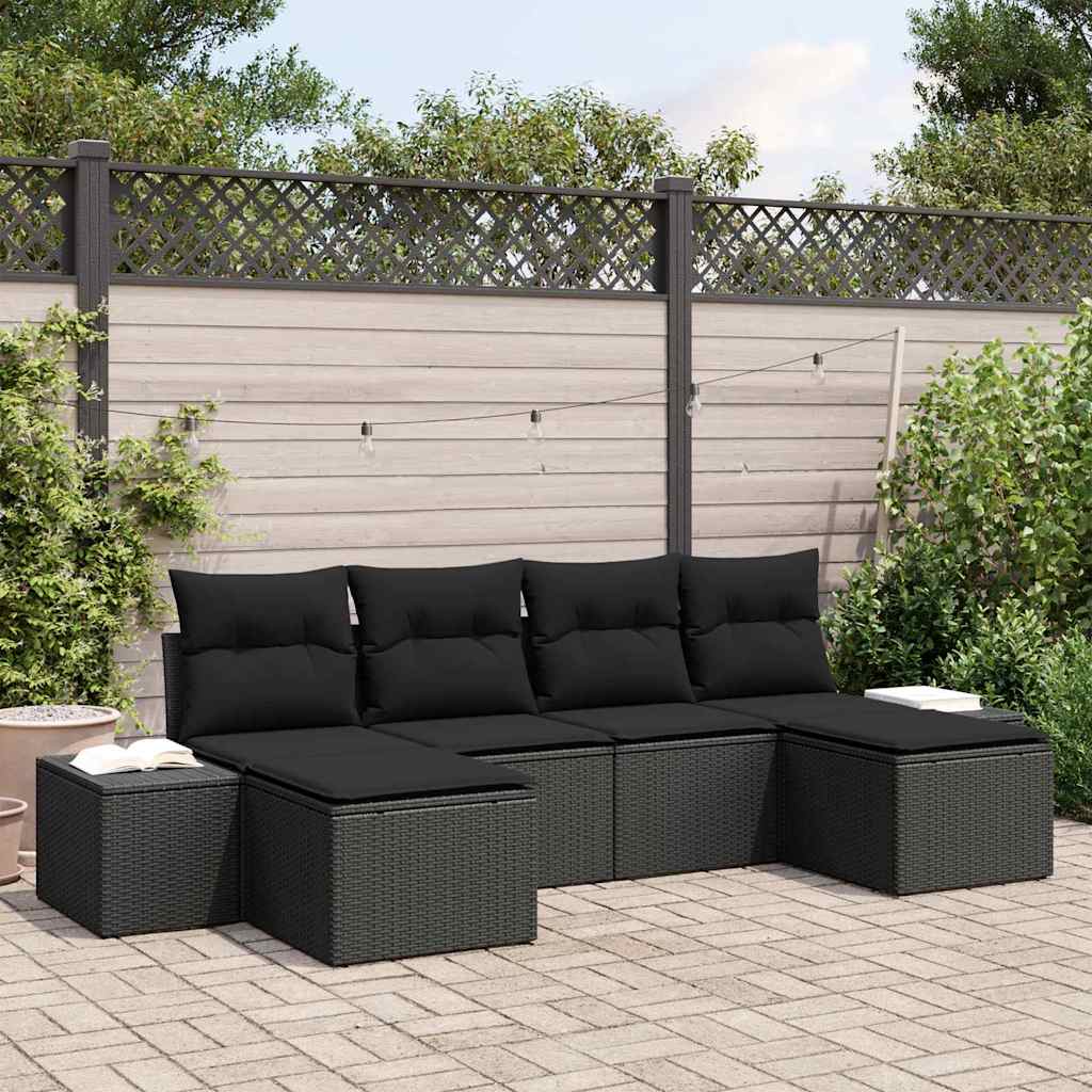 4-piece Garden Sofa Set Beige and Cream Poly Rattan