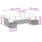 Conjunto de sofás de jardín 7 pcs Beige y Crema Poliratán