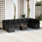 Conjunto de sofás de jardín 11 pcs Beige y Crema