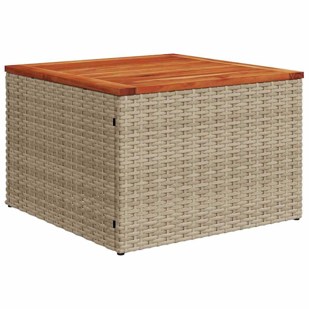 Conjunto de sofás de jardín 6 pcs Beige y Gris Claro