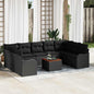 Garden sofa set 10 pcs Beige synthetic rattan
