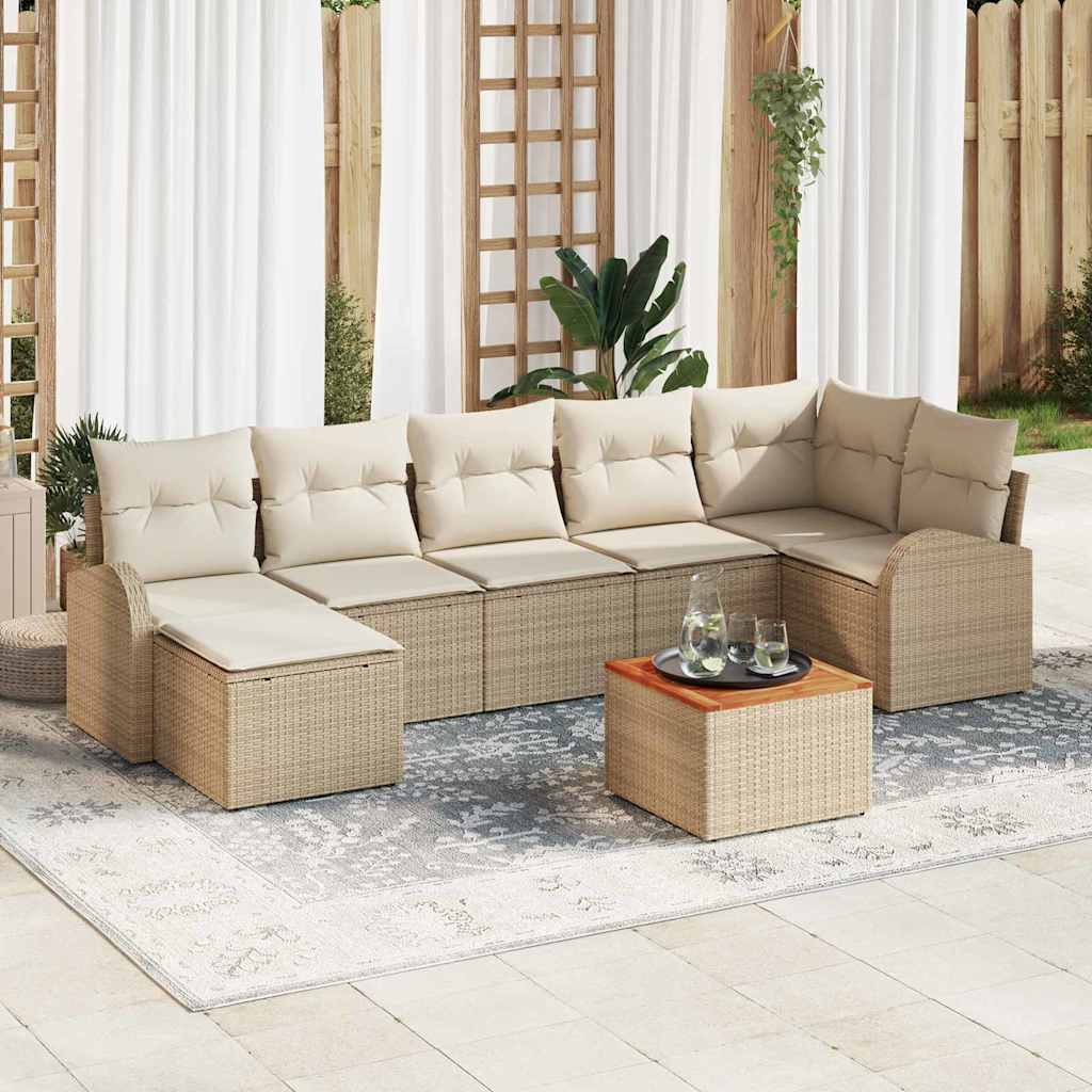 Conjunto de sofá de jardim 9 pcs Cinzento vime sintético