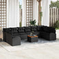 Conjunto de sofás de jardim 11 peças Bege e Creme
