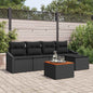 Conjunto de sofá de jardim 9 pcs Cinzento Vime de Poliéster