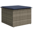 Conjunto de sofás de jardín 6 pcs Gris y azul marino