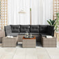 7-piece Garden Sofa Set Beige and Cream Synthetic Rattan