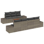 Conjunto de sofás de jardín 8 pcs Gris ratán sintético