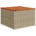 Conjunto de sofás de jardín 8 pcs Beige y Crema ratán sintético