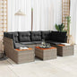 Conjunto de sofá de jardín 7 pcs Beige Poliratán