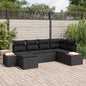 7-Piece Garden Sofa Set Beige and Cream Poly Rattan