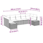 Conjunto de sofás de jardín 7 pcs Beige y Crema Ratán sintético