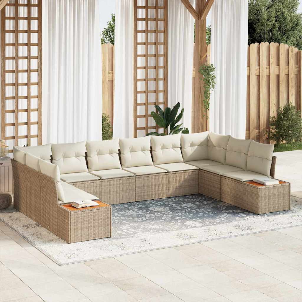 Conjunto de sofás de jardín 9 pcs Negro y Turquesa