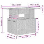 Conjunto de sofá de jardín 8 pcs Gris Rattan de Poliéster