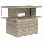 Conjunto de sofá de jardín 8 pcs Gris Claro Rattan de Poliéster