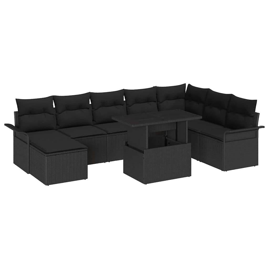 Conjunto de sofá de jardín 7 pcs Beige Poliratán