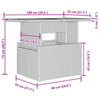 Conjunto de sofá de jardín 8 pcs Gris claro Rattan de Poliéster