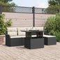 Conjunto de sofás de jardín 6 pcs Beige Ratán sintético