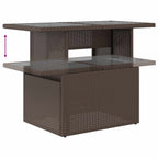 Conjunto de sofá de jardín 6 pcs Marrón Rattan de Poliéster